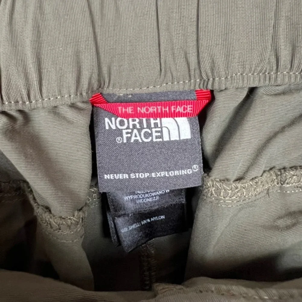 The North‎ Face Mens Cargo Shorts Olive Green Elastic Waist Size XL
